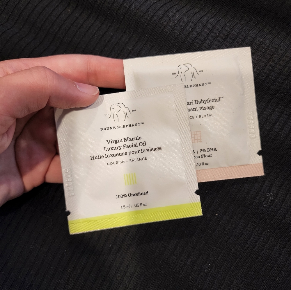 Drunk Elephant TLC and Virgin Marula